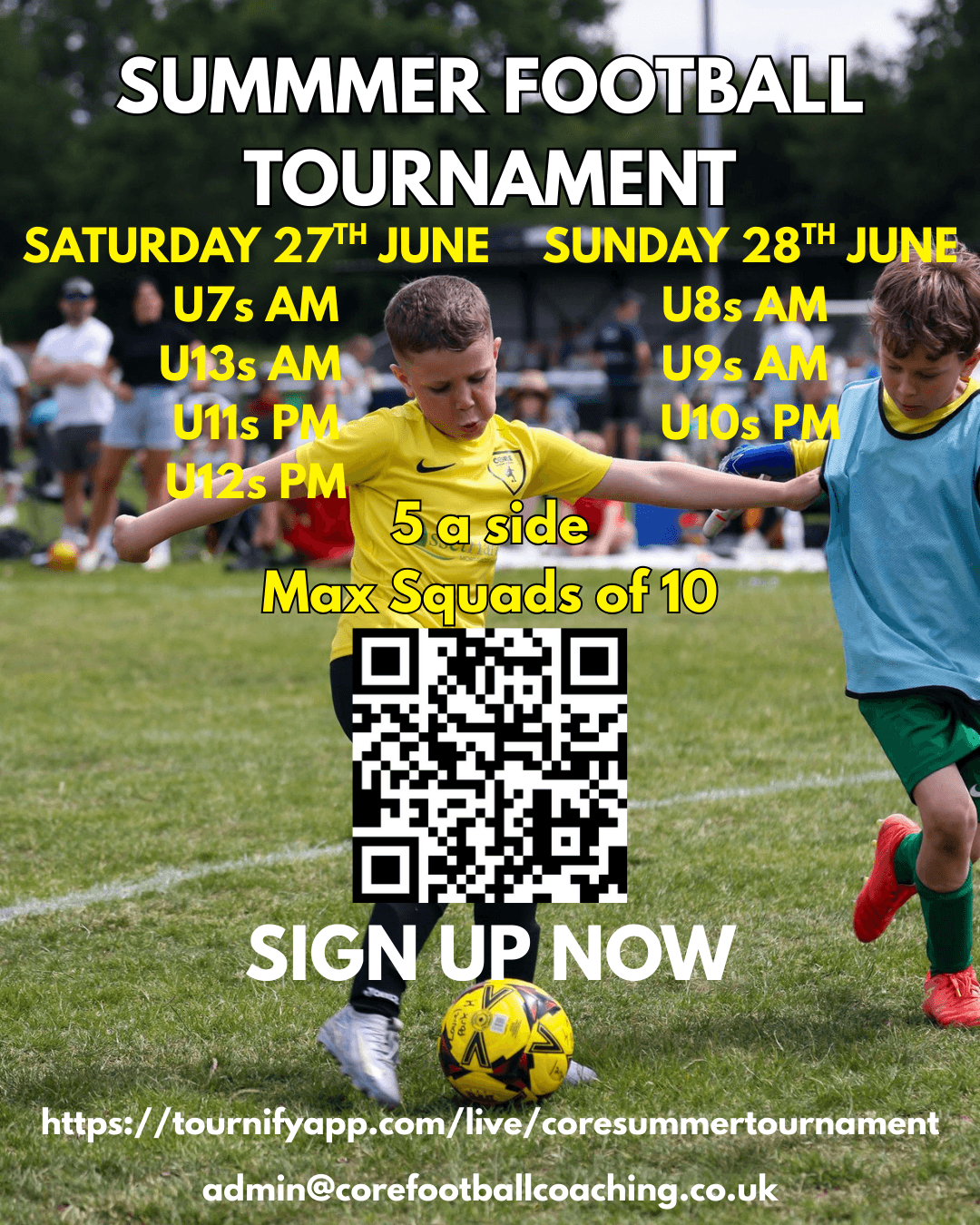 Core Football Tournament flyer