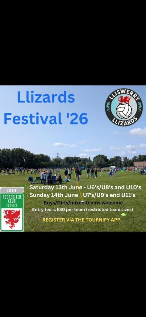 Lliswerry Llizards FC 2026 Summer Festival flyer
