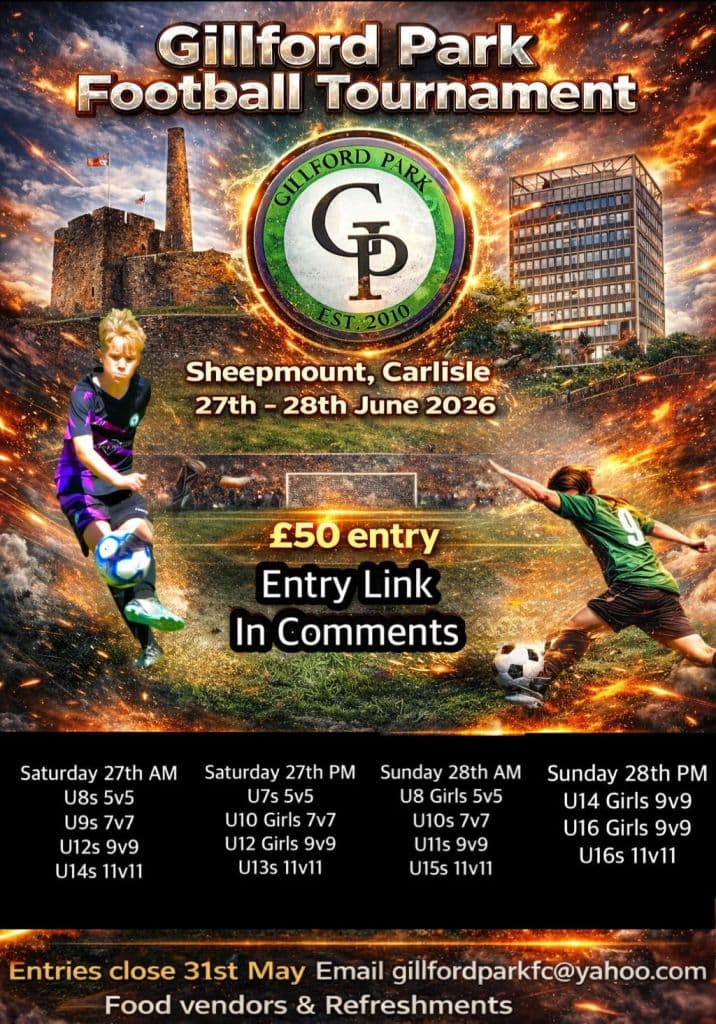 Gillford Park Football Tournament flyer