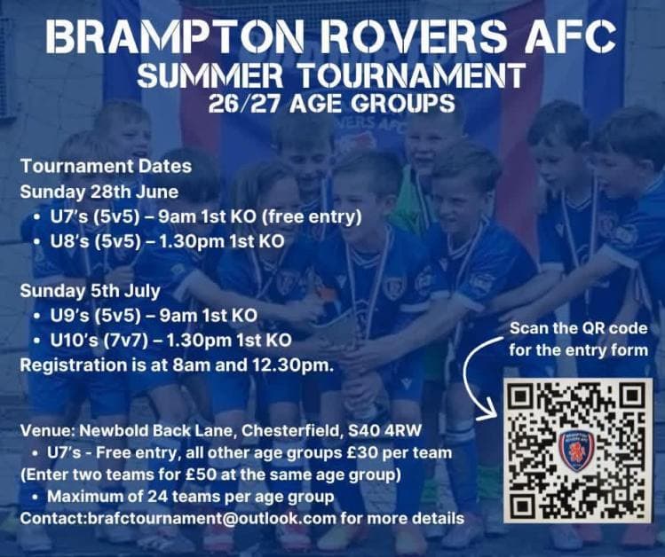 Brampton Rovers AFC Summer Tournament flyer