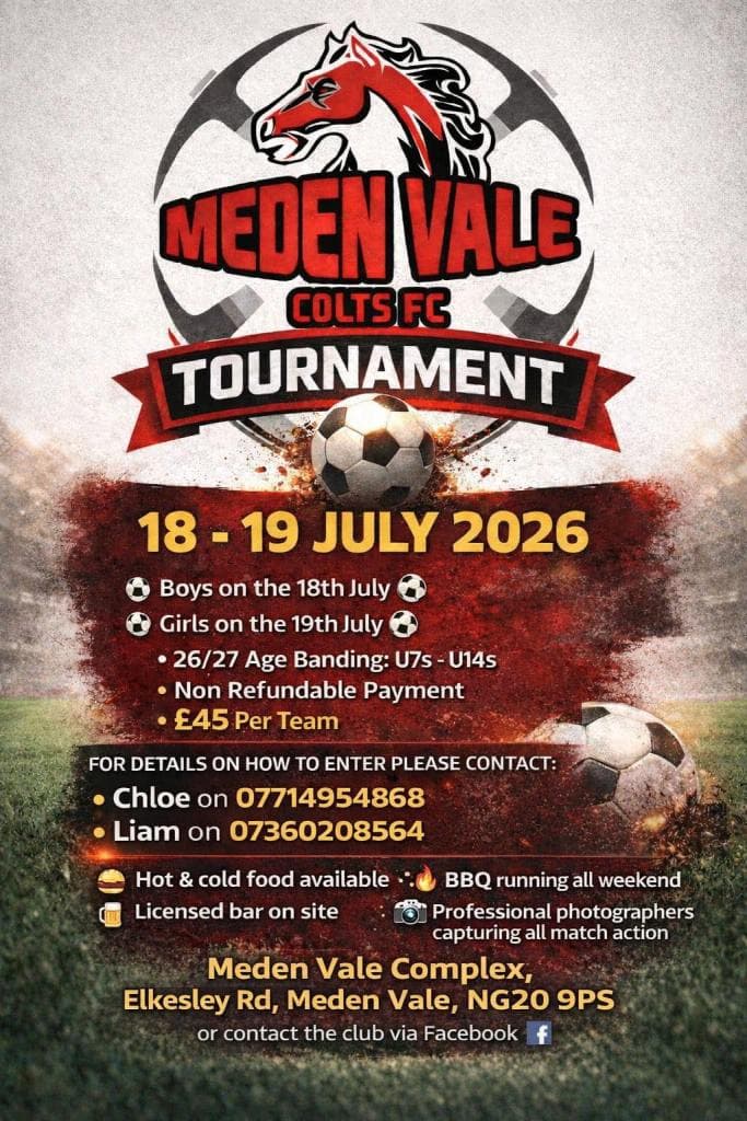 Meden Vale FC Tournament - GIRLS ONLY