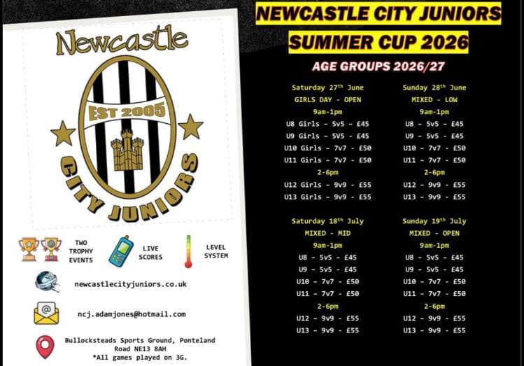 Newcastle City Juniors Tournament flyer