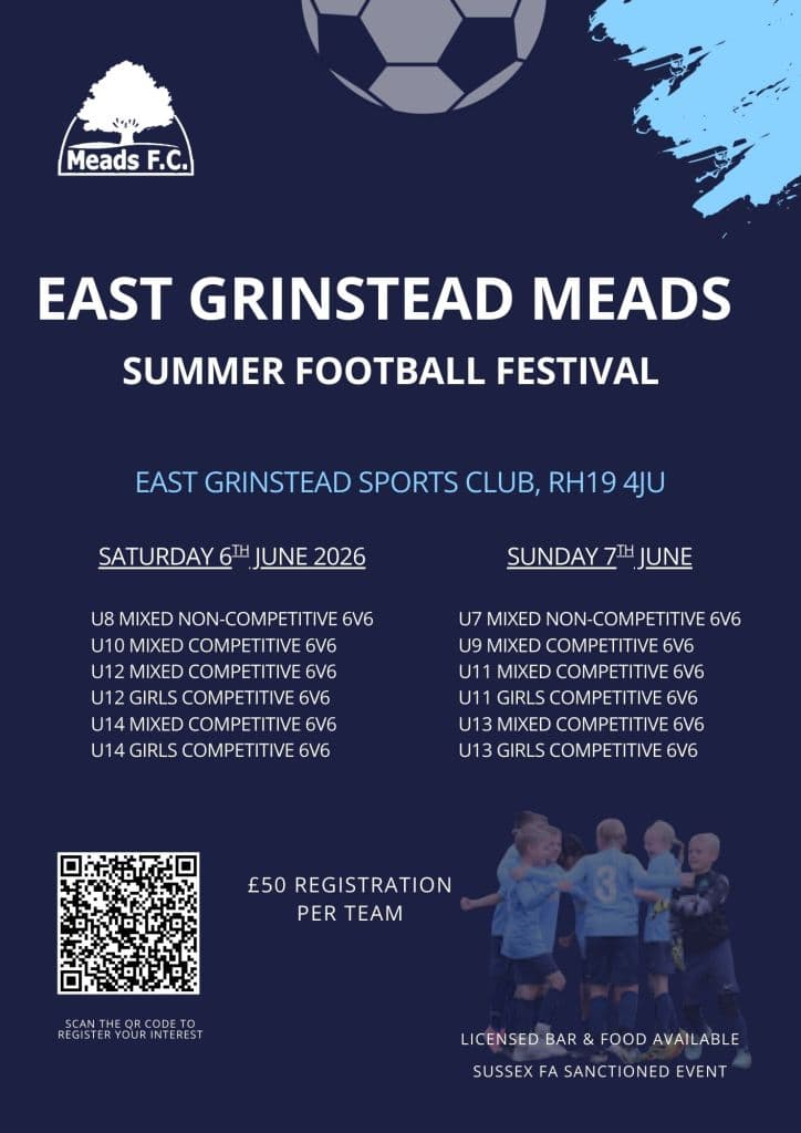 East Grinstead Meads Summer Football Festival flyer