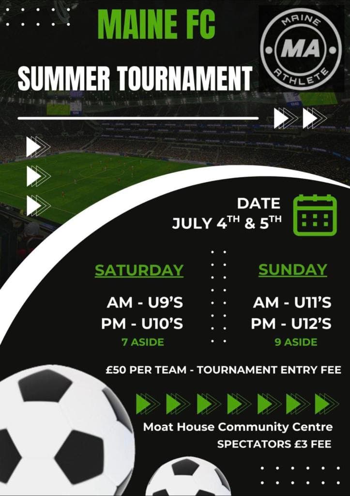 Maine FC Summer Tournament flyer