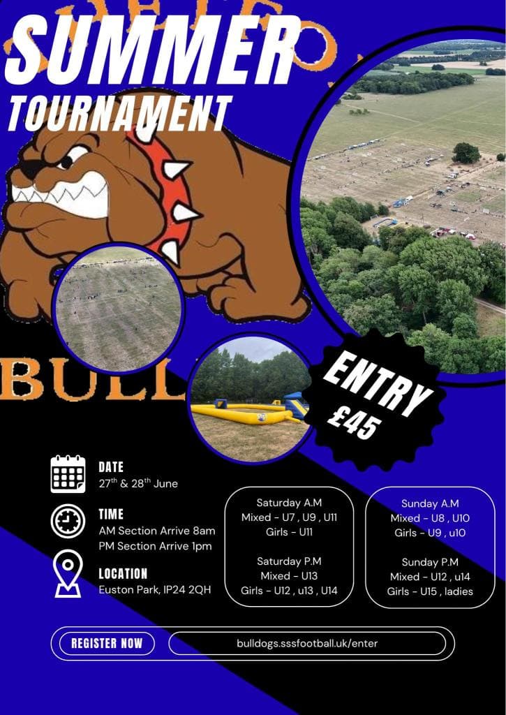 Thetford Bulldogs Summer Tournament flyer