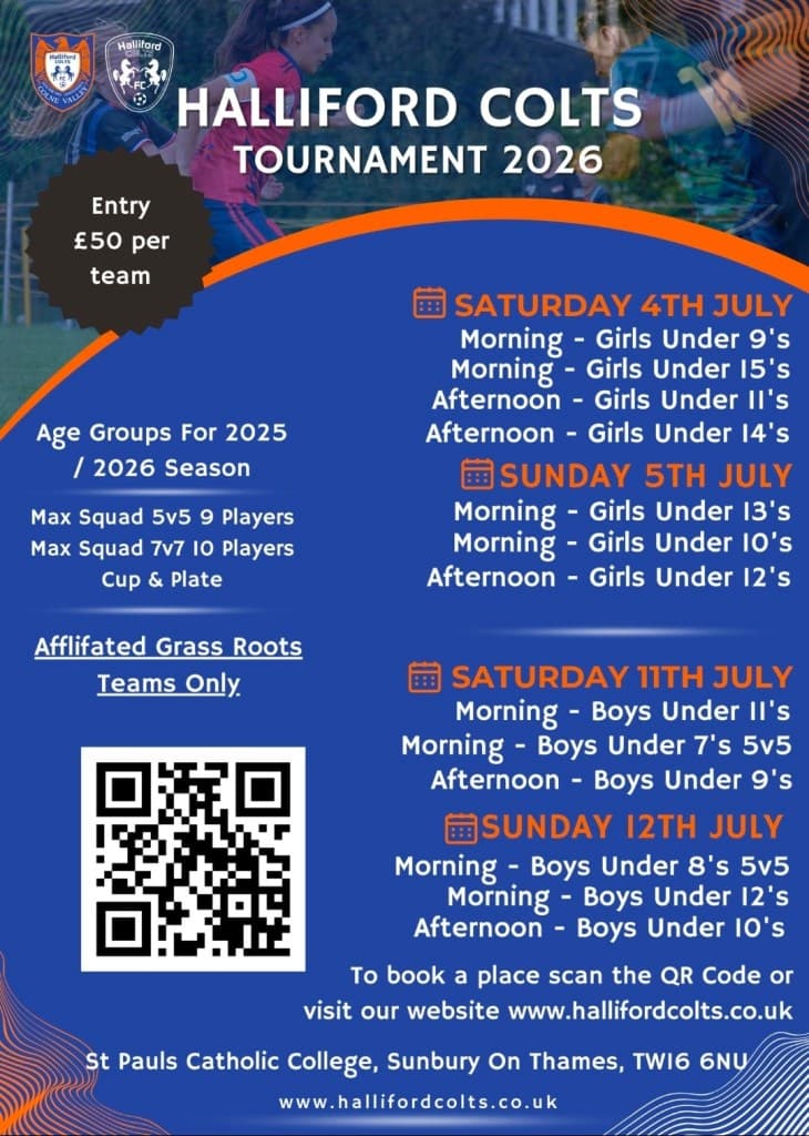 Halliford Colts Junior Summer Tournament - GIRLS ONLY flyer