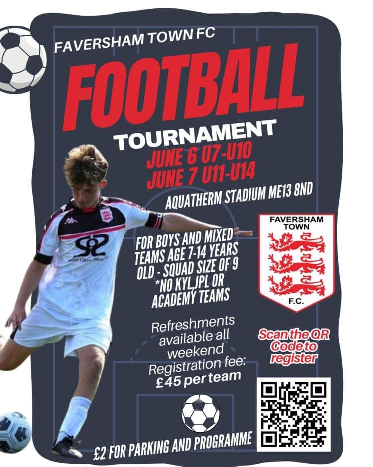 Faversham Town FC Summer Tournament flyer