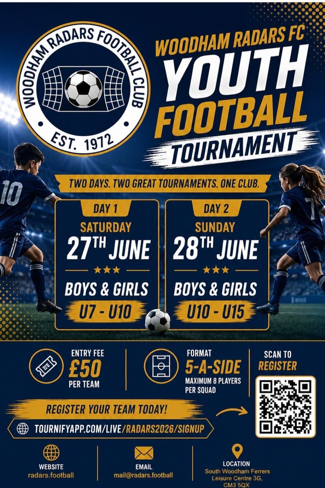 Woodham Radars FC Youth Football Tournament 2026