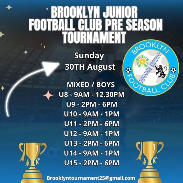 Brooklyn Junior Football Club Preseason Tournament flyer