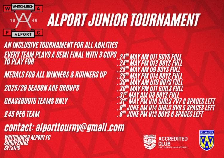 Alport Junior Tournament flyer