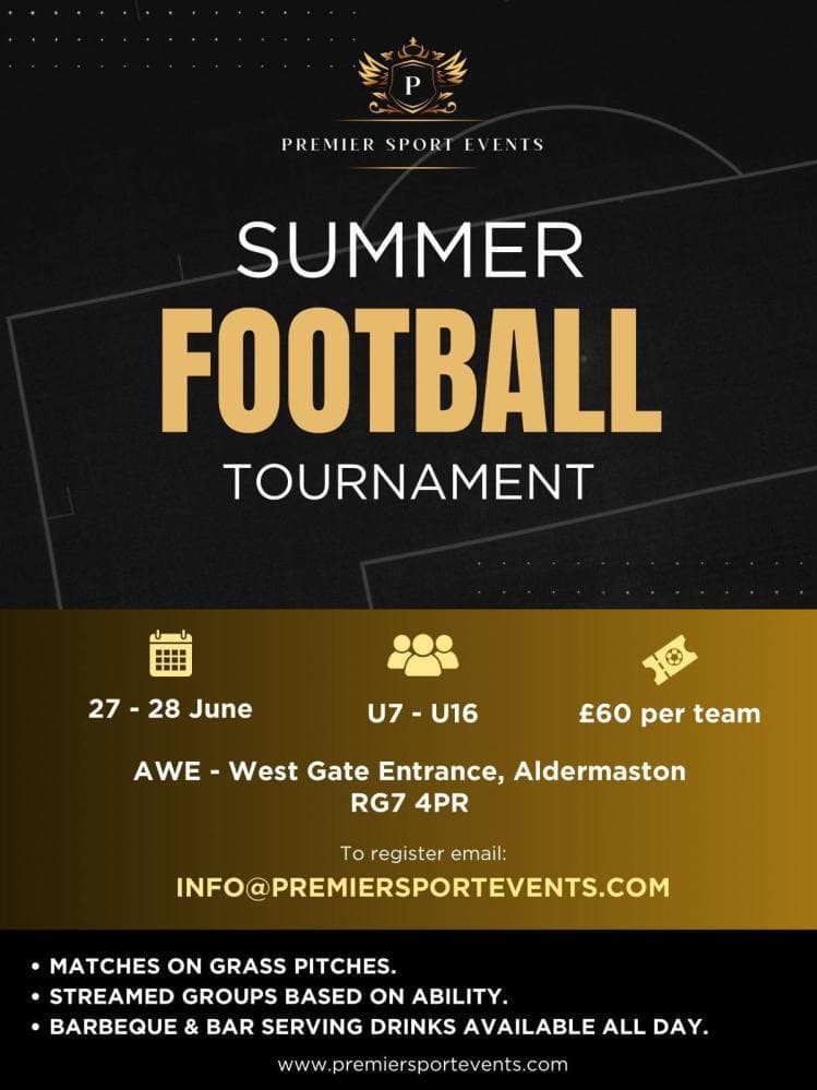 Premier Sport Events Football Cup - Aldermaston flyer
