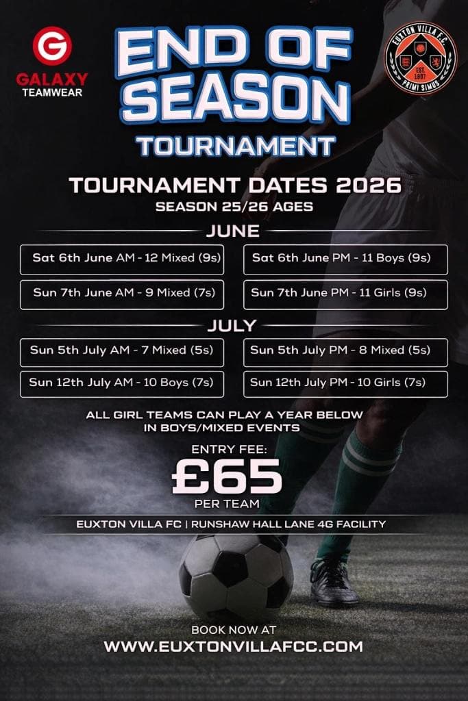 Euxton Villa FC End of Season Tournament