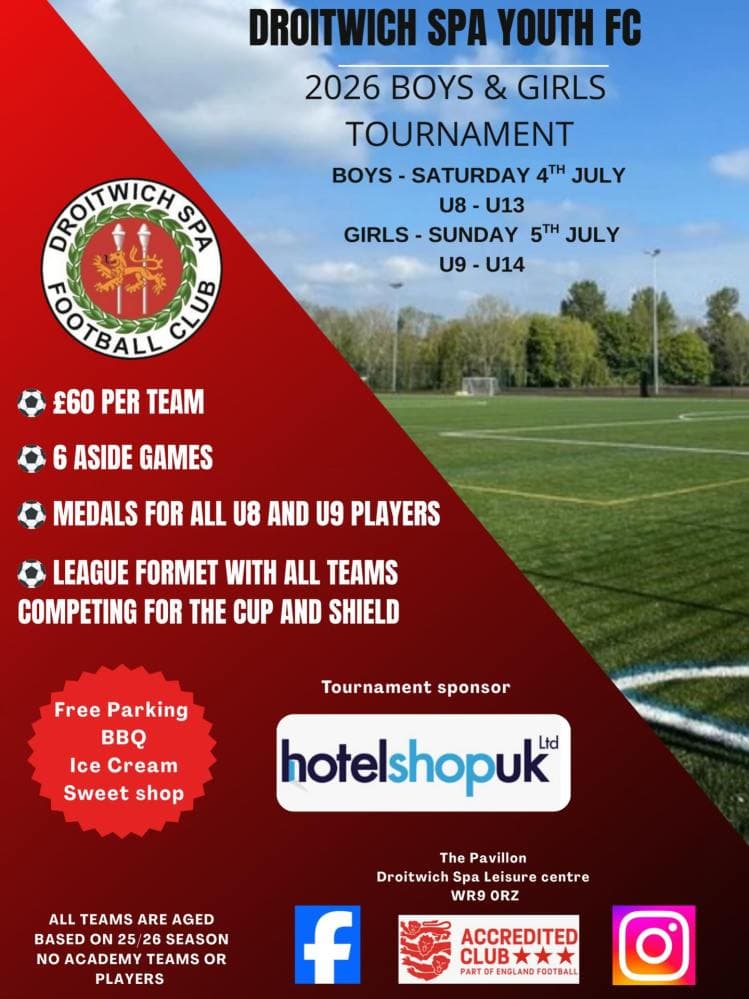Droitwich Spa Youth Tournament - GIRLS ONLY flyer