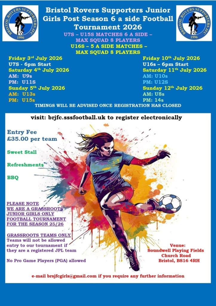Bristol Rovers Supporters Tournament - GIRLS ONLY