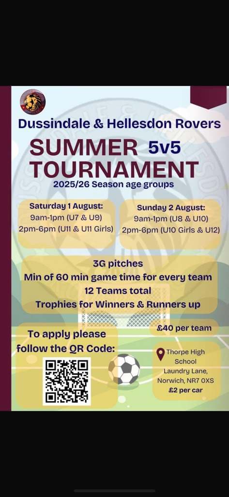Dussindale & Hellesdon Rovers Tournament