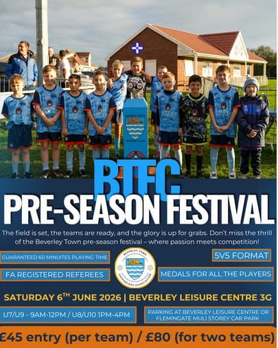 Beverley Town Pre-Season Festival flyer