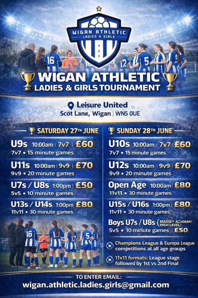 Wigan Athletic Ladies and Girls Tournament - GIRLS ONLY
