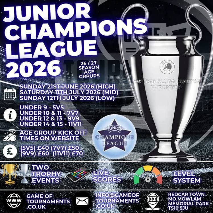 Game of Tournaments - Junior Champions League flyer