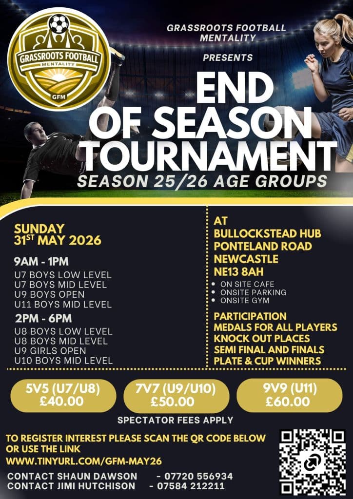 Grassroots Football Mentality - End Of Season Tournament flyer