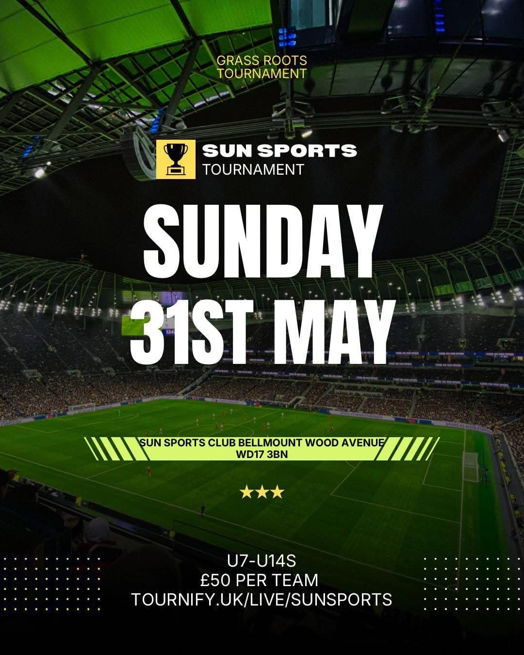 Sun Sports Grass Roots Tournament 2026