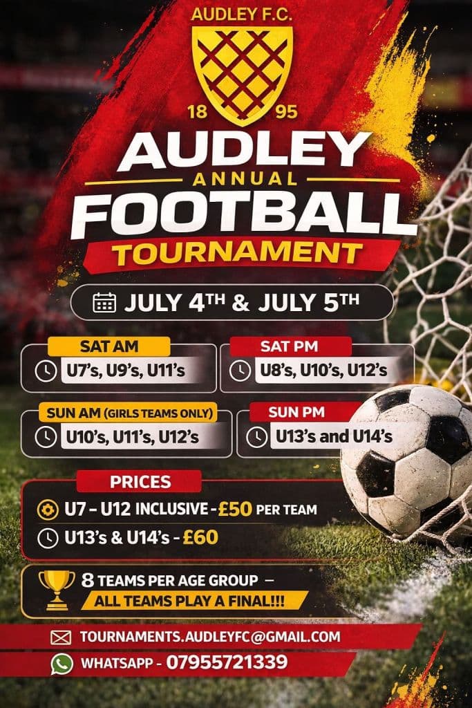 Audley Annual Football Tournament flyer