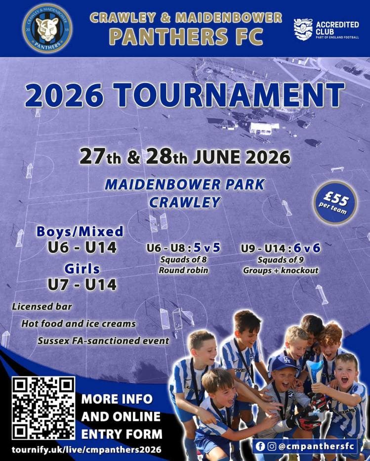 Crawley & Maidenbower Panthers Tournament flyer