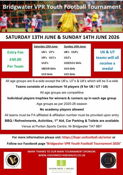 Bridgwater VPR Tournament flyer