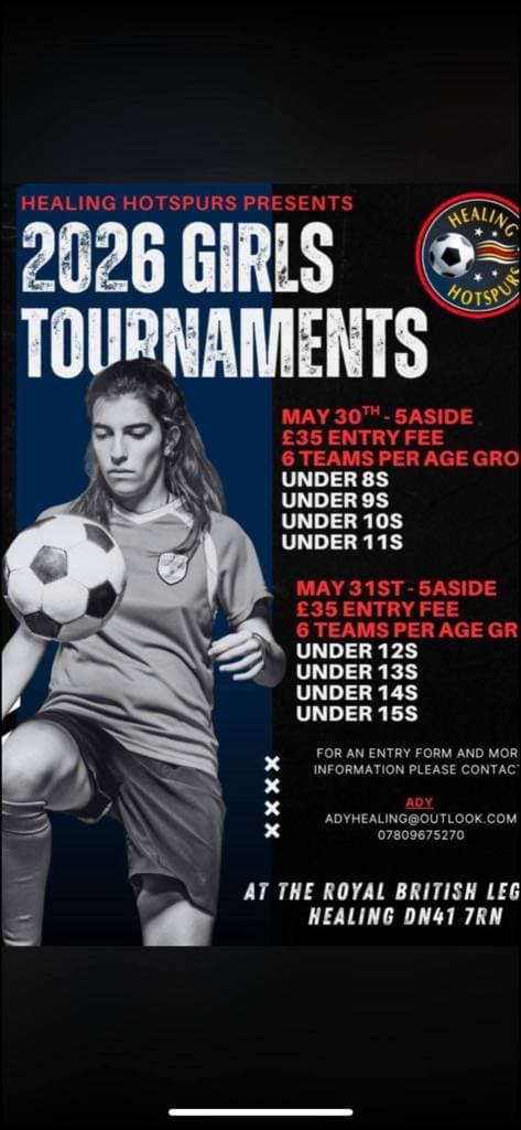 Healing Hotspurs summer tournaments - GIRLS ONLY
