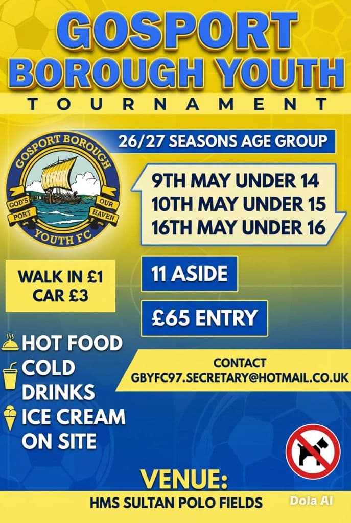 Gosport Borough Youth Tournament flyer