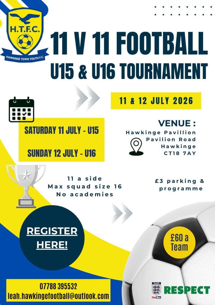 Hawkinge Town FC 11 v 11 Tournament
