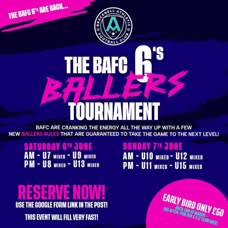 BAFC 6s BALLERS Tournament flyer