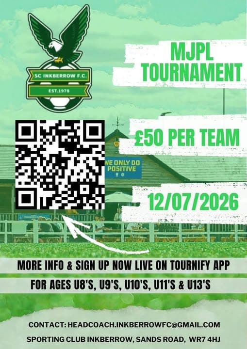 Sporting Club Inkberrow MJPL Summer Tournament flyer
