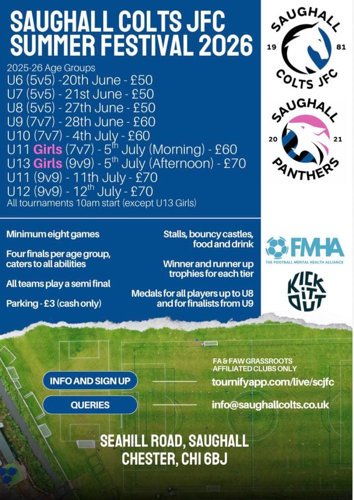 Saughall Colts 2026 Festival - GIRLS ONLY flyer
