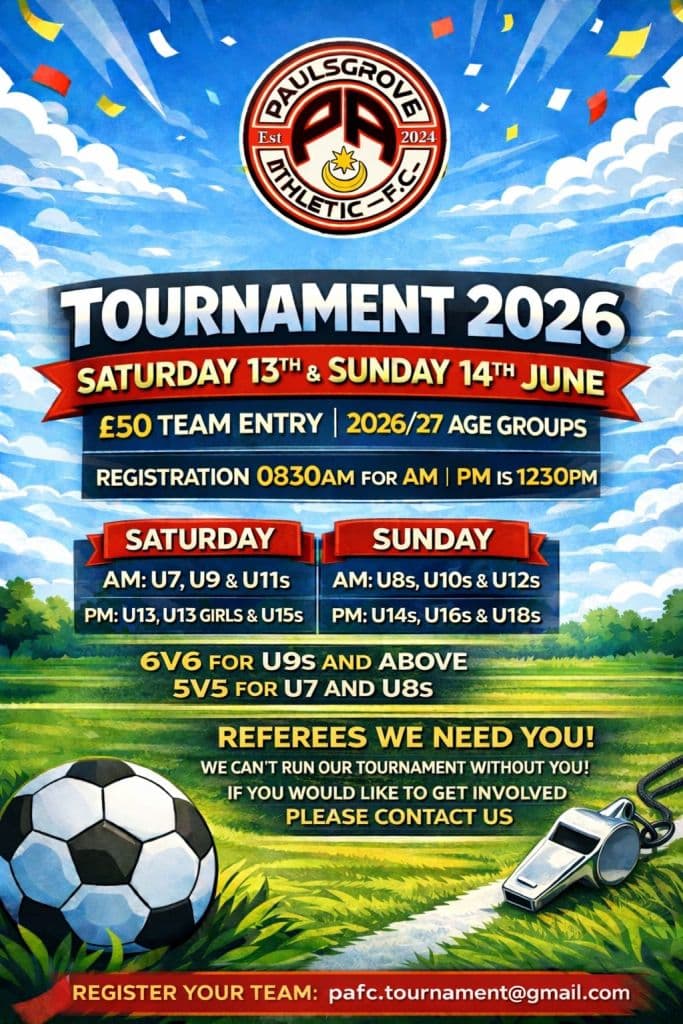 Paulsgrove Athletic Tournament flyer