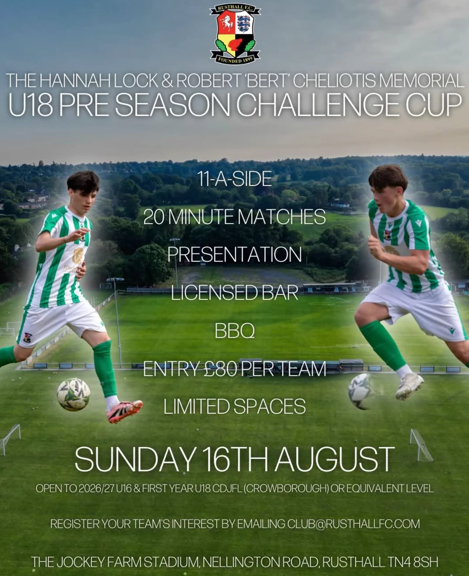 The Hannah Lock & Robert 'Bert' Cheliotis Memorial U18 Pre Season Challenge Cup