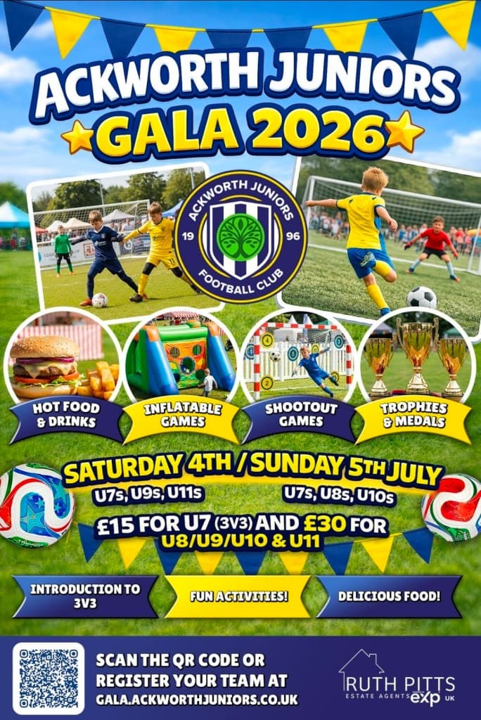 Ackworth Juniors FC Gala flyer