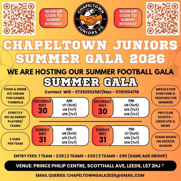 Chapeltown Juniors Summer Gala
