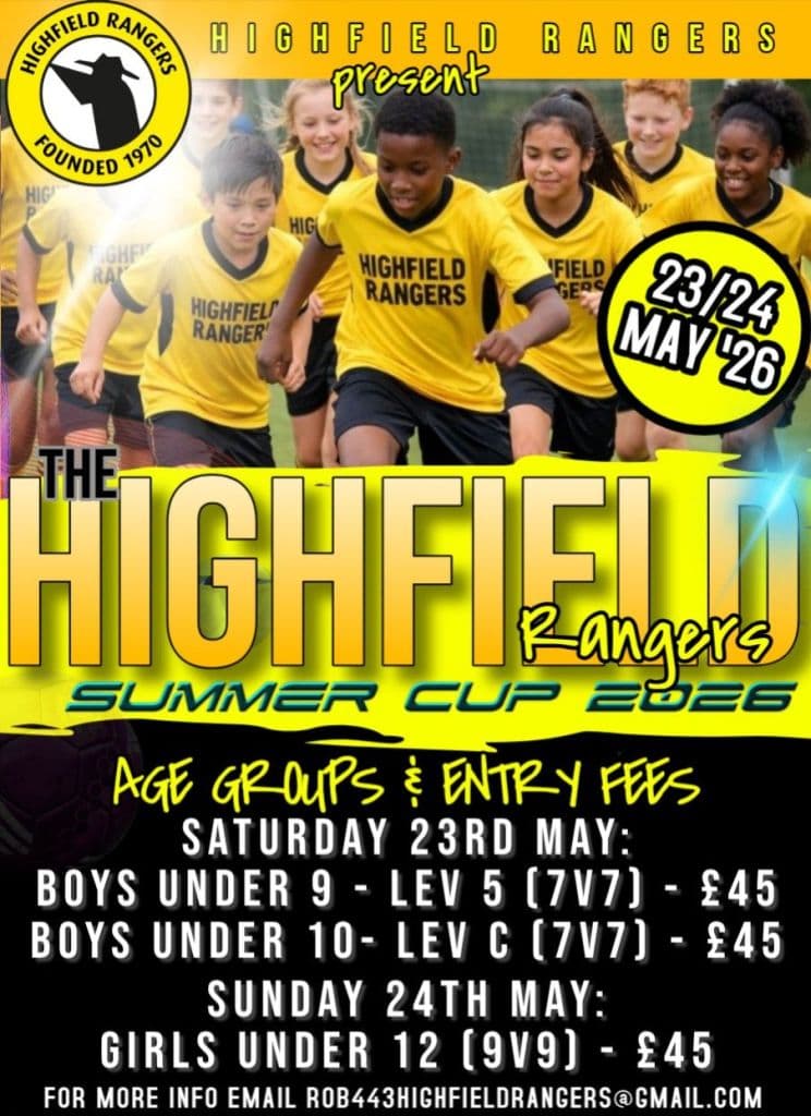 Highfield Rangers Summer Cup flyer