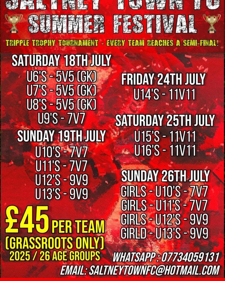 Saltney Town FC Summer Festival flyer