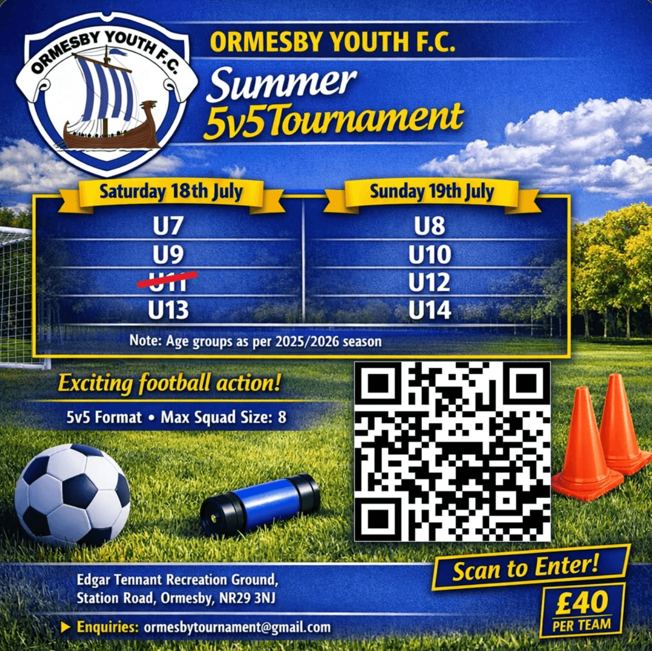 Ormsby Youth F.C. Summer Tournament