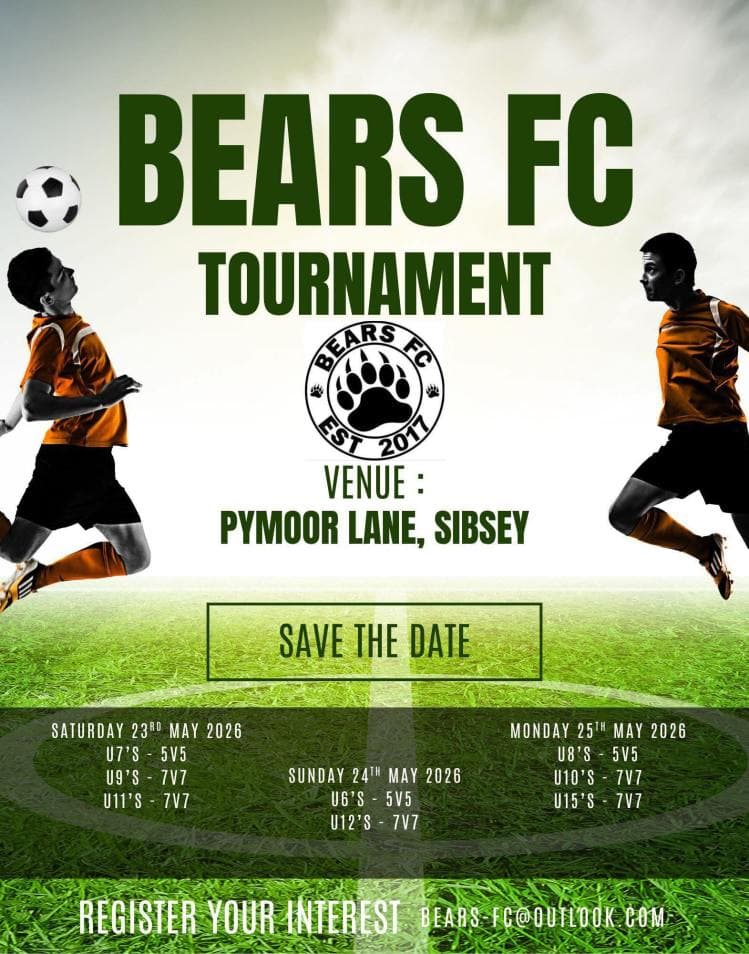 Bears FC Tournament flyer