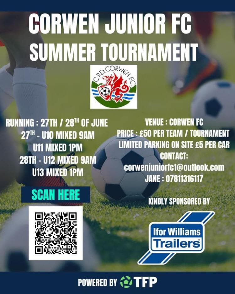 Corwen Juniors FC Tournament flyer