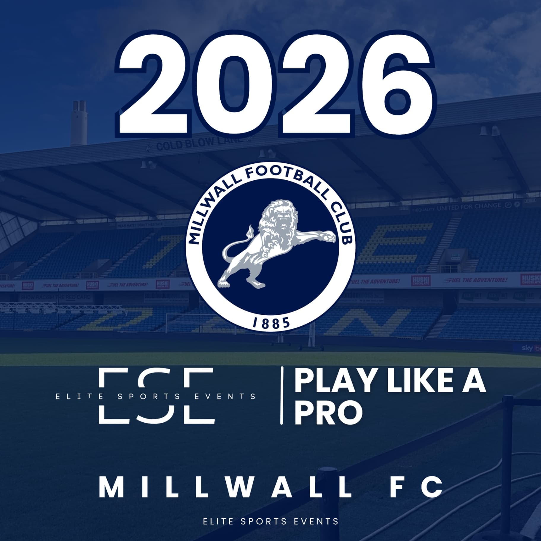 Play like a Pro at The Den, Millwall FC flyer