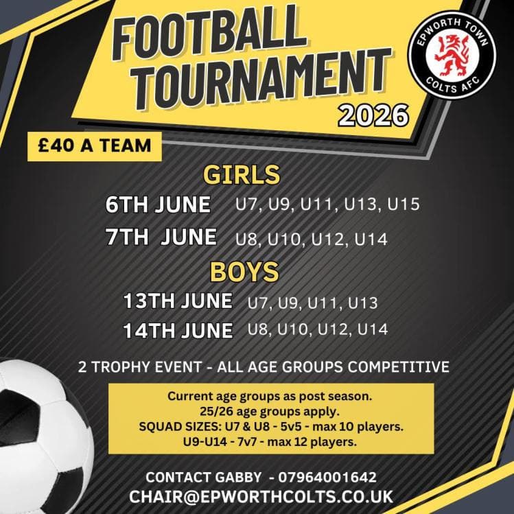 Epworth Colts Football Tournament - GIRLS ONLY
