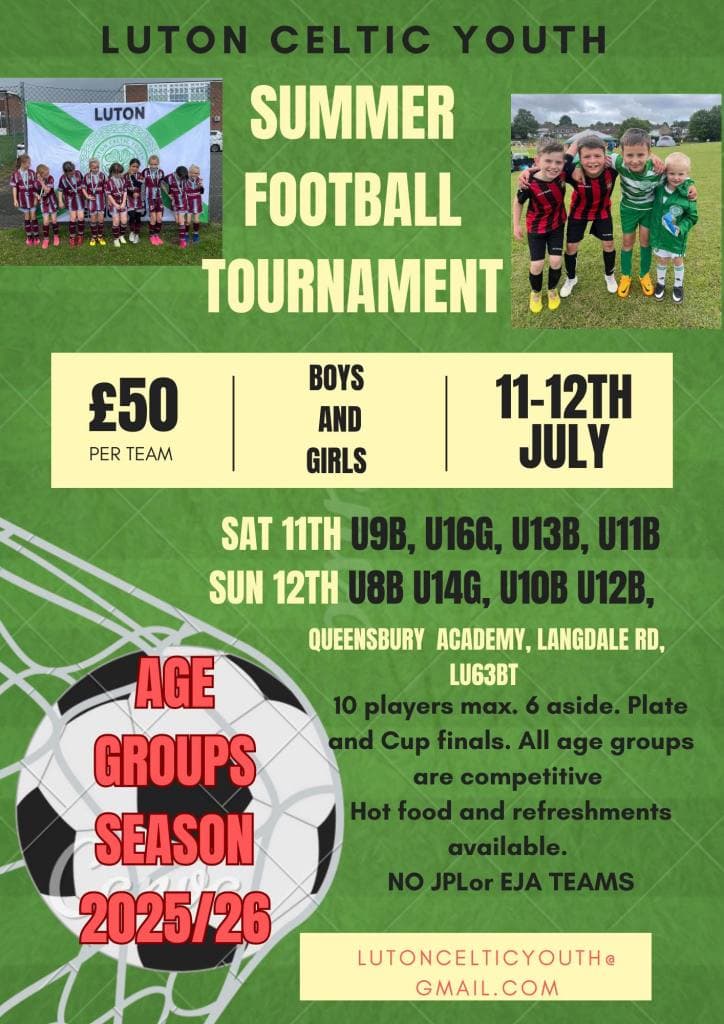 Luton Celtic Youth Summer Tournament