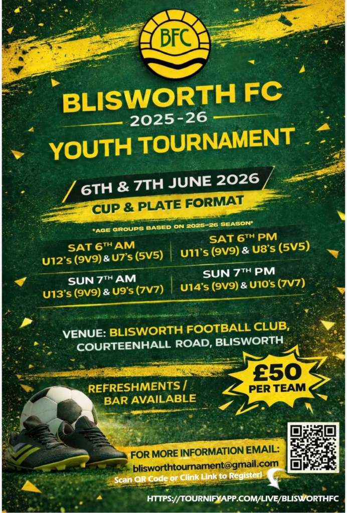 Blisworth FC Youth Football Tournament flyer