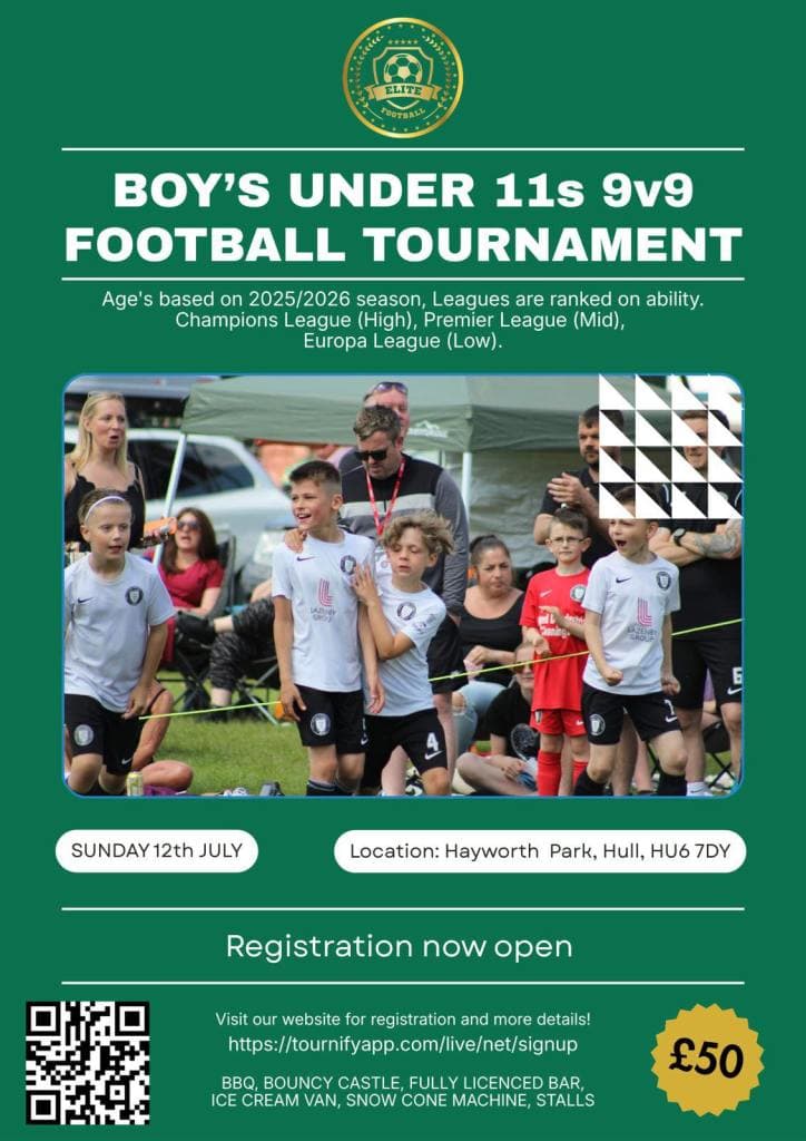 National Elite Football Tournament - U11 flyer