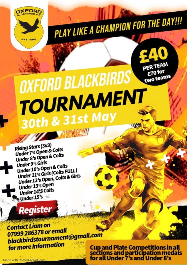 Oxford Blackbirds Tournament flyer