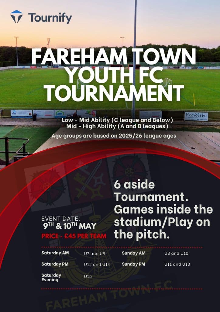 Fareham Town Youth FC Tournament flyer