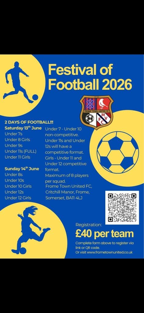 Frome Town United Festival Of Football flyer
